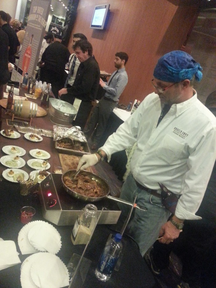 Chef Terry French at the Angel's Envy table