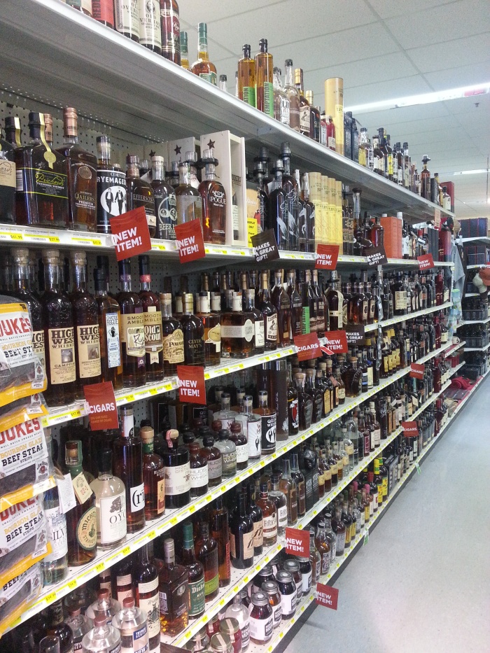 Bourbon Aisle at the Liquor Barn